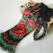 Украшения handmade. Livemaster - original item Necklace: Poppies in lace. Handmade.