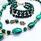 Sautoir, bracelet and earrings made of malachite. Necklace. Magical Beauty Gems. Online shopping on My Livemaster.  Фото №2