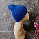Women's knitted hat, beanie, pumpkin, wool blend, Caps, Ozersk,  Фото №1