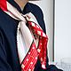 Шелковый платок «Маяковский» с ручной подшивкой. Платки. Ginkgo Scarfs (ginkgoscarfs) Шелковые платки  (ginkgoscarfs). Интернет-магазин Ярмарка Мастеров.  Фото №2