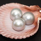 Материалы для творчества handmade. Livemaster - original item Natural semi-drilled grey class AAA pearls. Handmade.