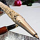 Brass handle with silver ORNAMENT, Handle, Vacha,  Фото №1