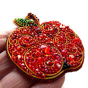 Украшения handmade. Livemaster - original item Red Apple Brooch. Handmade.