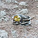 Order Yella ring with yellow cubic zirconia in 925 sterling silver IV0036. Sunny Silver. Livemaster. . Rings Фото №3