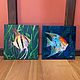 Oil painting. Exotic fish No. №3. Pictures. White swan. My Livemaster. Фото №5