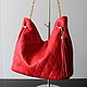 "Granville Красный" красная кожаная сумка. Классическая сумка. Olga'S Luxury Creation. Интернет-магазин Ярмарка Мастеров.  Фото №2