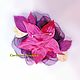 FABRIC FLOWERS. Chiffon rose brooch ' Fiji'. Brooches. fioridellavita. My Livemaster. Фото №6