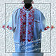 Medical suit with embroidery. Mens shirts. Славяночка-вышиваночка (oksanetta). Online shopping on My Livemaster.  Фото №2
