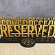 Заказать Табличка на стол Резерв Reserved с надписью золотым цветом. GIFT FOR BABY (Андрей и Оля). Ярмарка Мастеров. . Создание дизайна Фото №3