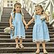 Linen blue dress for girls Molly. Childrens Dress. molinialife. Online shopping on My Livemaster.  Фото №2