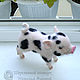 Pig of NAF-NAF – felted wool pig, felted toy (pig). Felted Toy. Woolen Zoo. My Livemaster. Фото №4