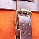 Backpack leather Gray orange. Backpacks. Russian leather Guild. My Livemaster. Фото №5