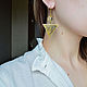 Order Brass boho earrings 'July' with citrine. Triangular earrings. Strangell Jewelry. Livemaster. . Earrings Фото №3