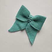 Украшения handmade. Livemaster - original item Knitted bow - barrette machine for hair 