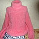 Пуловер  из мохера розового цвета, Пуловеры, Снежногорск,  Фото №1