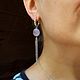 Длинные серьги с аметистом. Серьги классические. Katerina Moroz accessories for you (katerinamoroz). Ярмарка Мастеров.  Фото №4