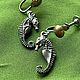Винтаж: Seahorse. Клипсы на винтах. AEFinC4, Серьги винтажные, Санкт-Петербург,  Фото №1