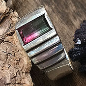Women's silver ring with pink Tourmaline 2,12 ct Rubellite