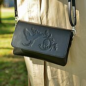 Сумки и аксессуары handmade. Livemaster - original item Crossbody bag: Handbag women`s leather black agate Fashion S53-711. Handmade.