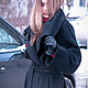 Coat with belt black 'Black cashmere', Coats, Moscow,  Фото №1