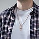 Серебряный крестик с позолотой 585. Крестик. АРТЕМИЯ (изделия из серебра). Ярмарка Мастеров.  Фото №4