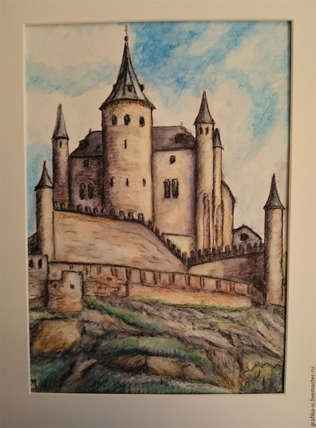 Рисунок старой крепости. Замок Алькасар в романском стиле. Замок в романском стиле рисунок. Романский замок средневековья рисунок. Старый замок рисунок.