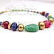Beads India with emeralds, sapphires and rubies, brass, blue raspberry. Necklace. Ritasdreams (ritasdreams). My Livemaster. Фото №4