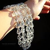 Украшения handmade. Livemaster - original item Crystal waterfall bracelet - rhinestone, cubic Zirconia.. Handmade.