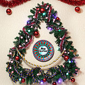 Сувениры и подарки handmade. Livemaster - original item Christmas decoration-Christmas trees-Interior plate. Handmade.