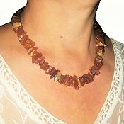 Работы для детей, handmade. Livemaster - original item Baltic Raw Amber necklace beads stone necklace woman gift mother. Handmade.