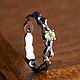 Заказать Кольцо Капля росы с хризолитом, серебро, чернение. Organic Jewelry. Серебро и золото. Ярмарка Мастеров. . Кольца Фото №3