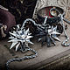 The Spook's big medallion. Pendant wolf. The Witcher silver silver, Pendant, Moscow,  Фото №1