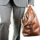 Order Leather travel bag 'Modern' (brown). Russian leather Guild. Livemaster. . Travel bag Фото №3