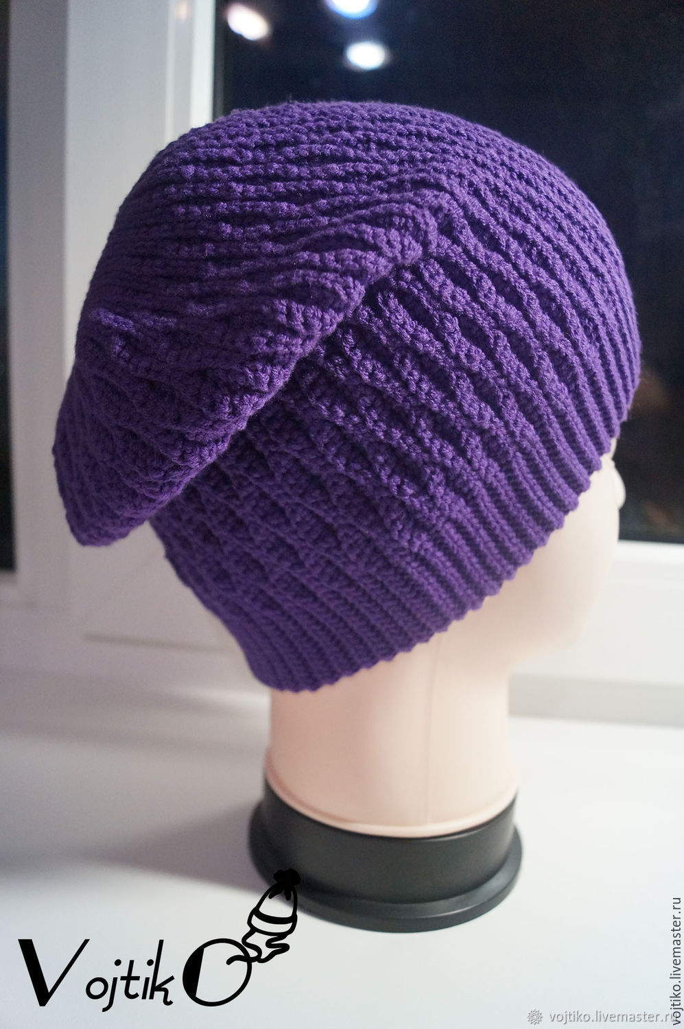 Шапочка крючком столбиками без накида в фото