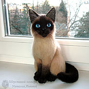 Куклы и игрушки handmade. Livemaster - original item Portrait of SIMA cat, kitten, kitty, cat – miniature wool / Cat. Handmade.