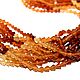 Гессонит 2-5мм нить 37см. Бусины. Beads. Интернет-магазин Ярмарка Мастеров.  Фото №2