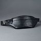 Men's leather waist bag 'Sigma' (Black). Waist Bag. DragonBags - Rucksack leather. Online shopping on My Livemaster.  Фото №2