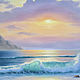 Круглая картина "Море счастья", 40 см. Картины. Романтик (ladyarta). Ярмарка Мастеров.  Фото №6