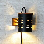 Лампа настольная светодиодная из дерева ручной работы