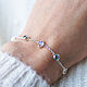 Delicate silver bracelet with a string of Topaz and moonstones, Chain bracelet, Moscow,  Фото №1