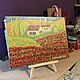 Painting Provence and red poppies on a mini easel 'In a fairy tale' 24h18 cm. Pictures. Larisa Shemyakina Chuvstvo pozitiva (chuvstvo-pozitiva). Ярмарка Мастеров.  Фото №4
