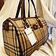 Винтаж: Винтажная сумка Burberry Canvas Nova Check Boston. Сумки винтажные. Chic bags. Интернет-магазин Ярмарка Мастеров.  Фото №2