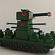 Танк КВ-44 из мультика про танки, деревянная игрушка в цвете. Техника и роботы. Семейная мастерская 'Четверг'. Интернет-магазин Ярмарка Мастеров.  Фото №2