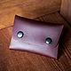 Mini Leather Wallet — Bordeaux, Wallets, St. Petersburg,  Фото №1