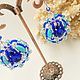 Long blue Stone charm earrings. Earrings. elena (luxus-stil). My Livemaster. Фото №6