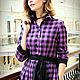 Cozy cage ' Lavender violet'. T-shirt dress. Dresses. Alexandra Maiskaya. My Livemaster. Фото №4