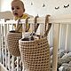 Подвесные корзиночки на кроватку. Подарок новорожденному. Вязание - это модно (yuliya-kosterina). Ярмарка Мастеров.  Фото №5