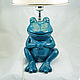 Table lamp Frog. Table lamps. Elena Zaychenko - Lenzay Ceramics. My Livemaster. Фото №4