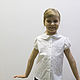 Блузка нарядная для девочки Белая блузка с вышивкой Школьная блузка. Блузки и рубашки. Эволюция джинса. Ярмарка Мастеров.  Фото №5