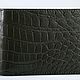 Кошелек-портмоне из натуральной кожи крокодила IMA0958Army45. Портмоне. CrocShop товары из экзотической кожи. Ярмарка Мастеров.  Фото №9